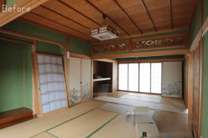 工事前の広々とした和室